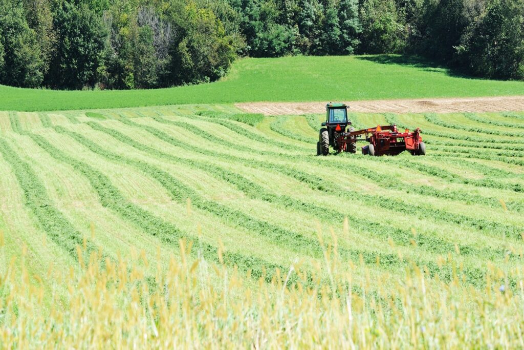Tractor Alfalfa Planting